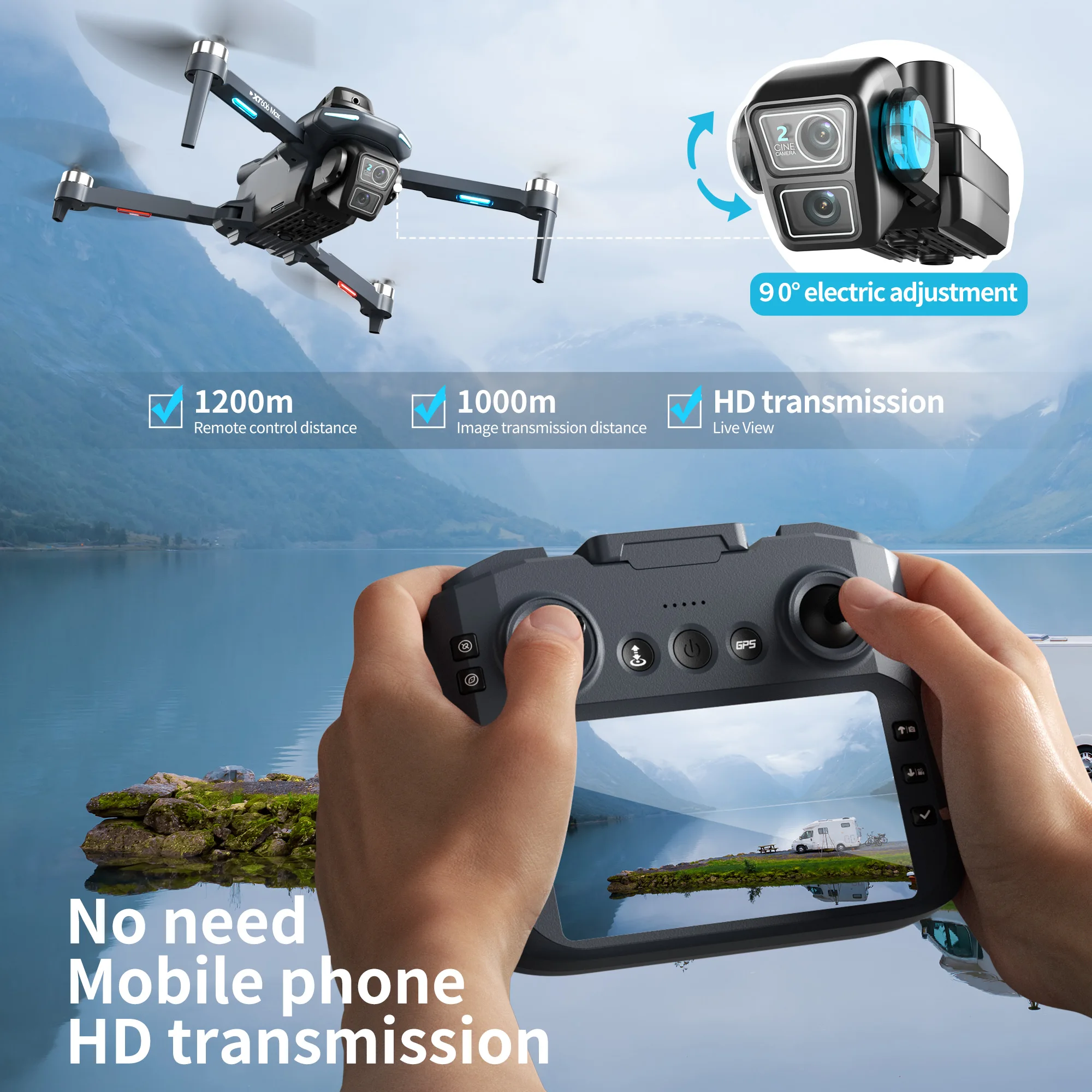 오리지널 XT606 드론 전문가용 8K HD 카메라 5 - Drone Multispectral 리뷰 및 가격