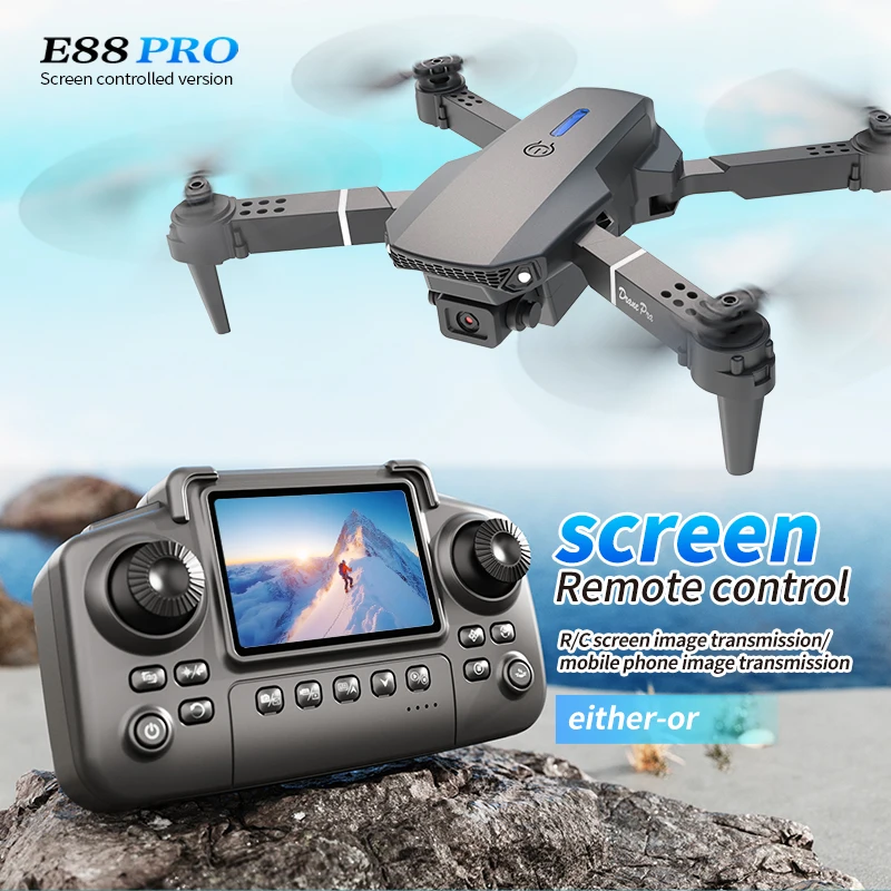 전문 E88 프로 드론 스크린 8K HD 카메라 WiF - Drone Aerial Photography 리뷰 및 가격
