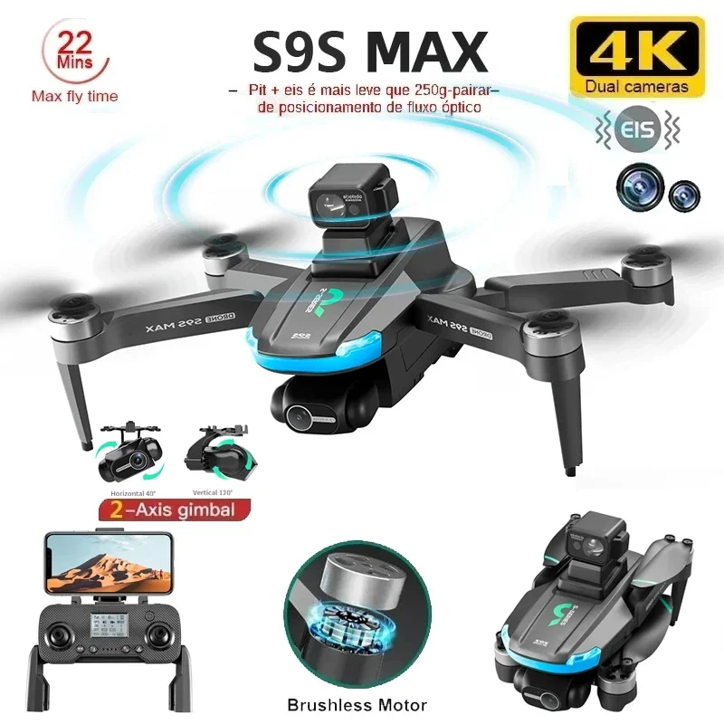 새로운 S9S MAX 미니 드론 4K 2축 PTZ HD - Drone Aerial Photography 리뷰 및 가격
