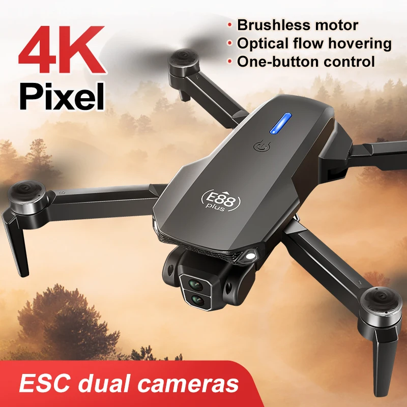 새로운 E88 Plus 쿼드콥터 드론: 90 °   전 - Drone Lidar 리뷰 및 가격